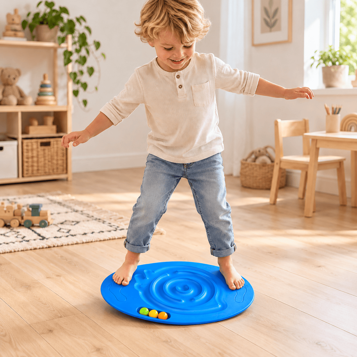 Balance labyrint bræt, blå