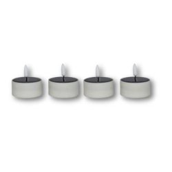 LED fyrfadslys m. solcellefunktion, 4 stk