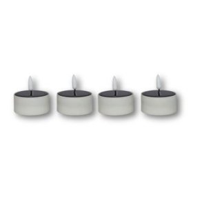 LED fyrfadslys m. solcellefunktion, 4 stk