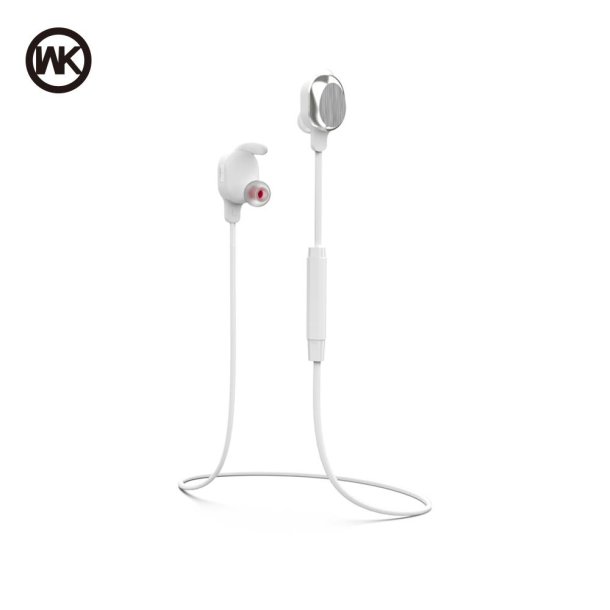In-ear hretelefoner BD350 - Trdlse, til sportsbrug, hvid