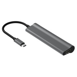 USB-C til HDMI, 2 x USB 3.0, SD+TF card slot, PD
