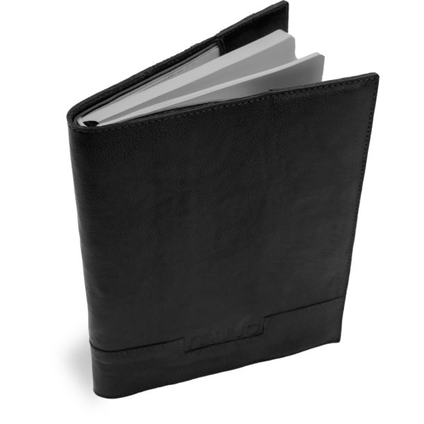 Muud Gaby Notesbog - Lder, Sort