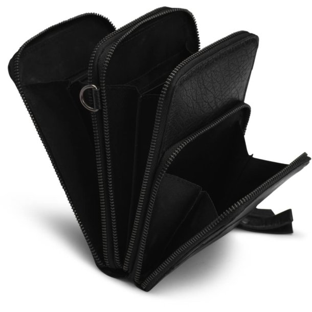 Muud Dafna Crossbody Taske - Lder, Sort