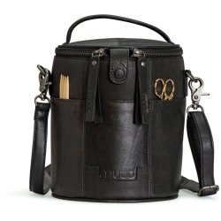 Muud Saturn Taske - Lder, Sort