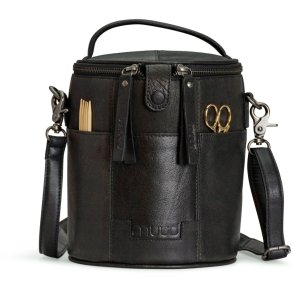 Muud Saturn Taske - Lder, Sort