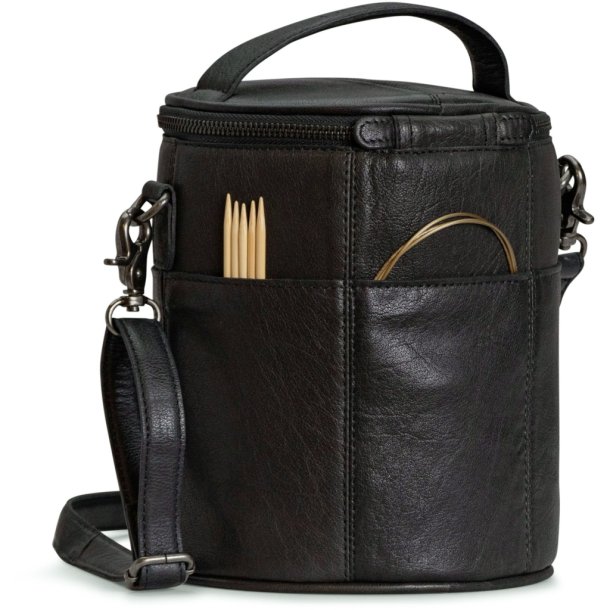 Muud Saturn Taske - Lder, Sort