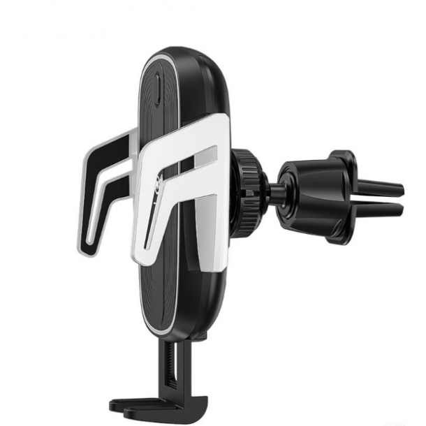 Trdls oplader og mobilholder - til bil, 10W, sort/slv