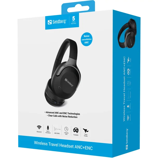 Sandberg Wireless Travel Headset ANC