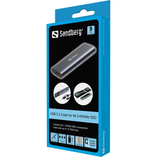 Sandberg USB 3.2 Case for M.2+NVMe SSD