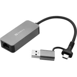Sandberg USB-C/A 2.5 GbE RJ45 Adapter