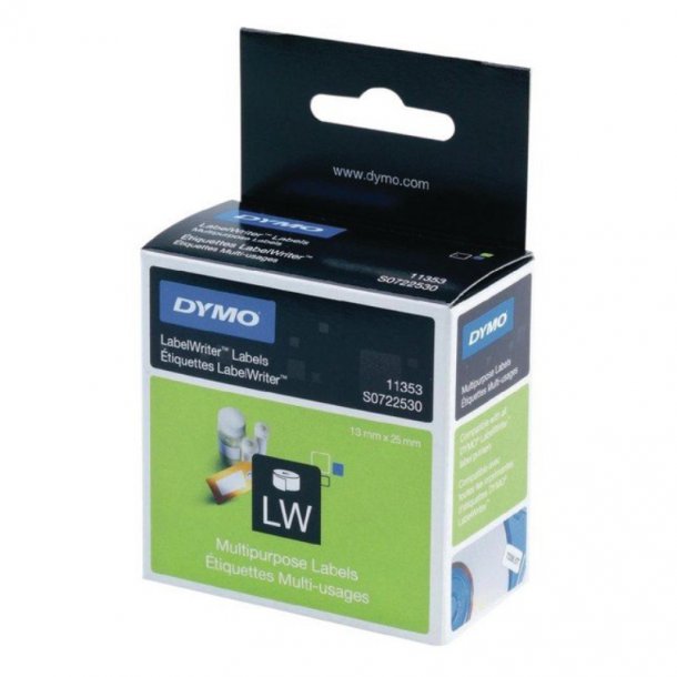 Dymo Label Multi 25x13 double remov hvid