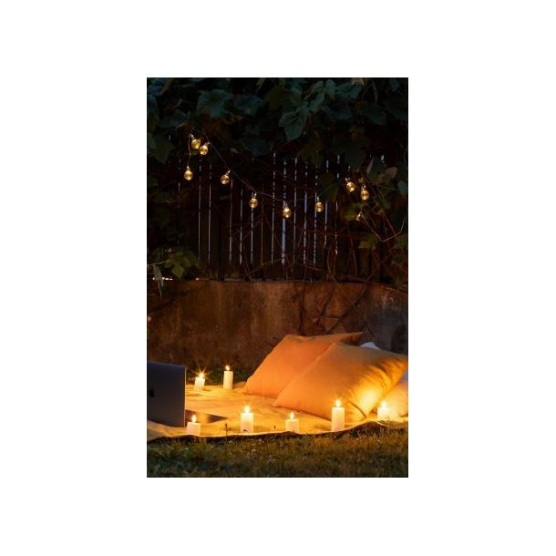 LED lyskde - udendrs m. solcelle funktion, 20 prer, 5,8 m
