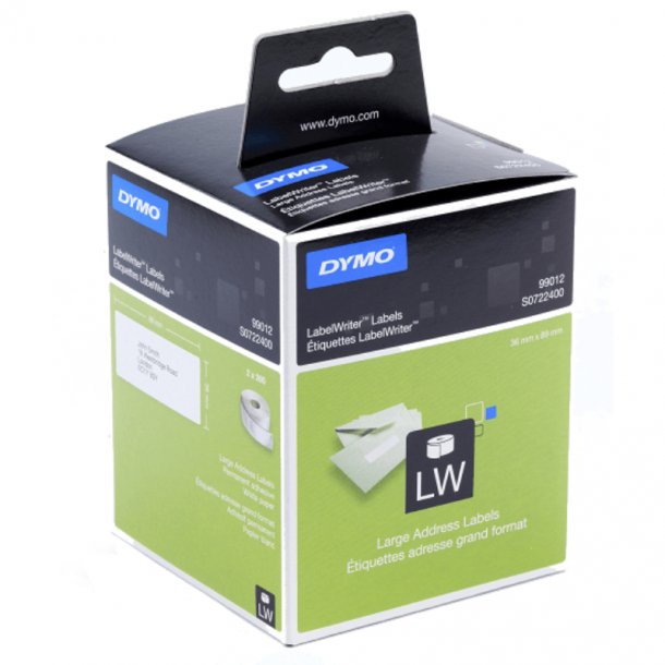 Dymo adresselabels 36x89 hvid (2x260)