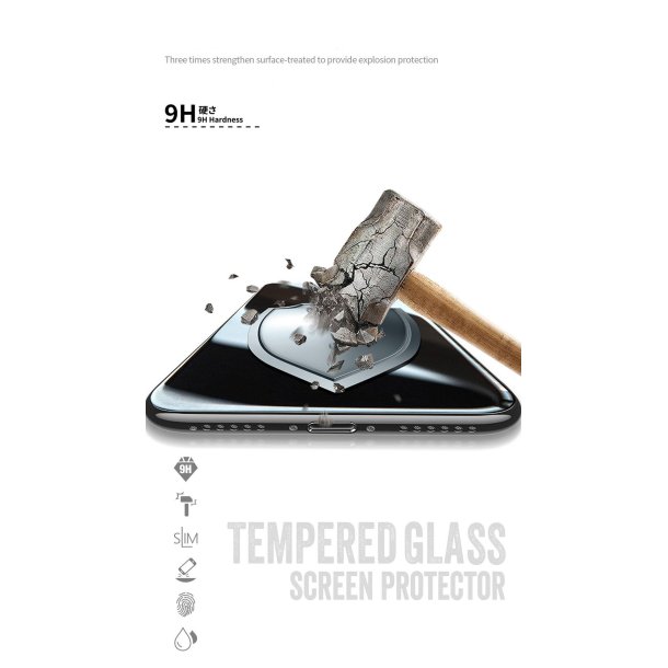 Skrmbeskyttelse (9H glas) - iPhone 12 Pro Max 6.7" m. Privacy, sort (6D curved/full)