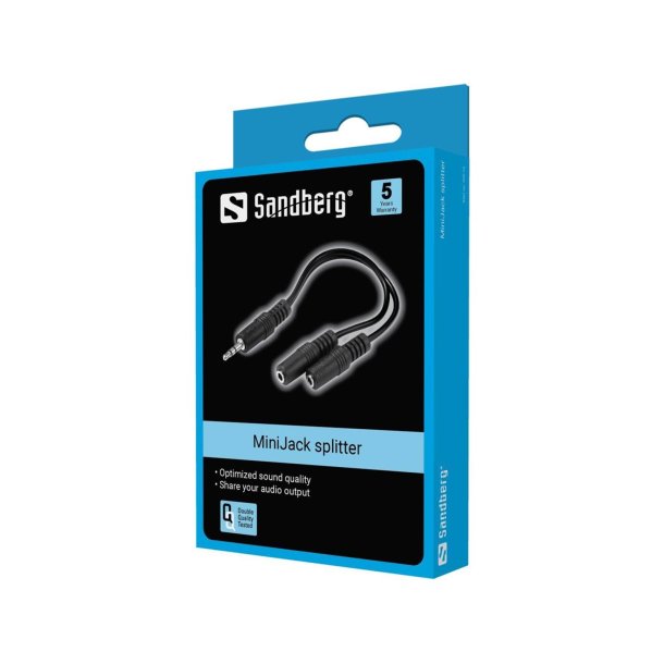 Sandberg MiniJack Splitter 1 til 2