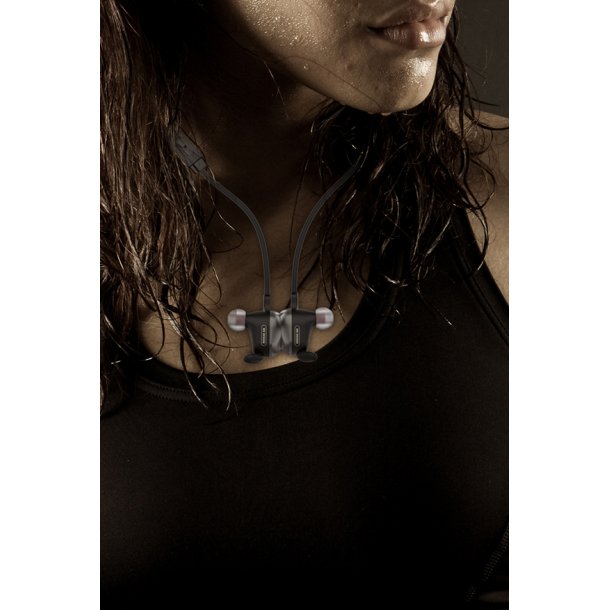 Bluetooth h&ouml;rlurar f&ouml;r sport - BD350, svart