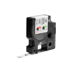 DYMO Tape Rhino 12 mm (5,5 m), Vinyl - sort/hvid