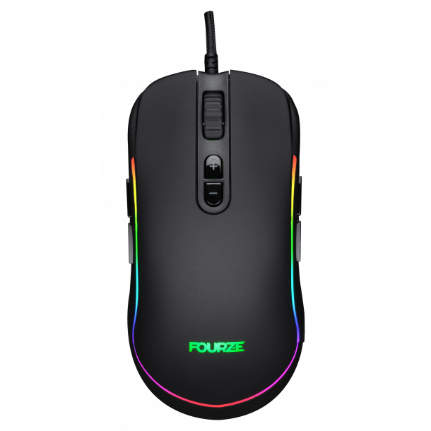 Fourze GM700 Gaming mus, sort