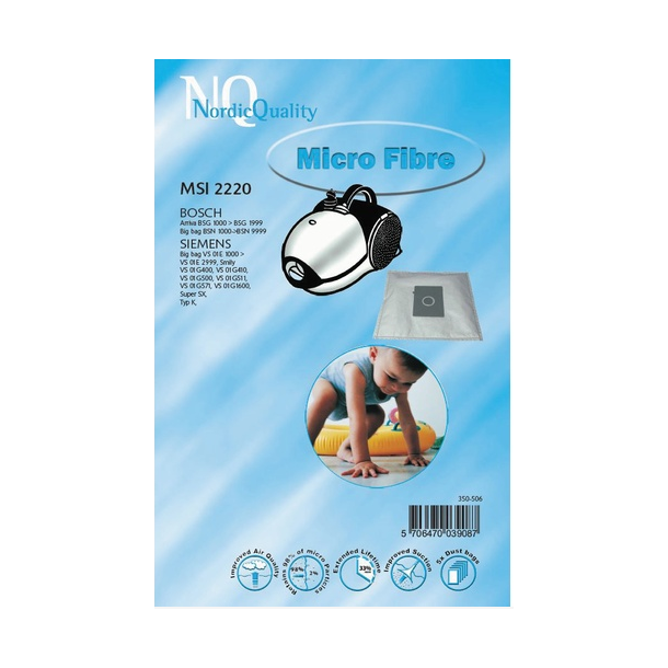 Nordic Quality Stvsugerposer, MNI 2220, 5 stk. (Bosch, Simens)