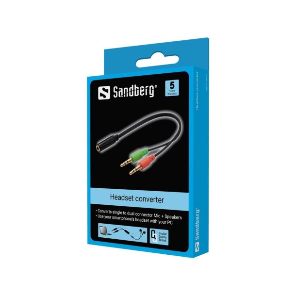 Sandberg Headset Converter Mobil >PC