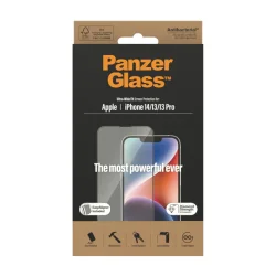 PanzerGlass skrmbeskyttelse iPhone 14/13/13 Pro - Ultra-Wide Fit, antibakteriel