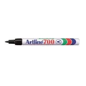 Artline Marker 700 Permanent 0.7 Sort, 12 stk