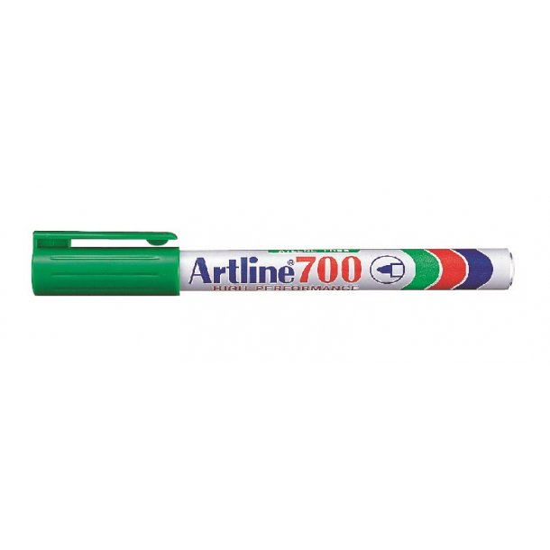 Artline Marker 700 Permanent 0.7 Grøn, 12 stk