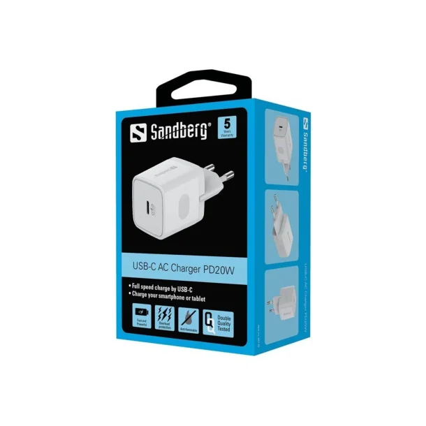 Sandberg USB-C AC Oplader PD20W EU