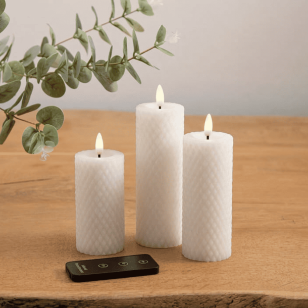 3-pack Harlequin blockljus �5,8 cm m. fj�rrkontroll