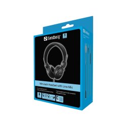 Sandberg MiniJack Headset med In-line Mikrofon