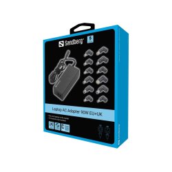 Sandberg AC Adapter til bærbar 90W EU+UK
