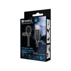 Sandberg Streamer USB Clip Microphone