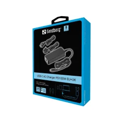 Sandberg USB-C AC Oplader PD100W EU+UK