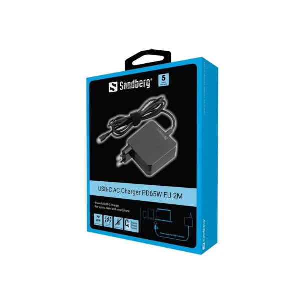 Sandberg USB-C AC Oplader PD65W EU 2M