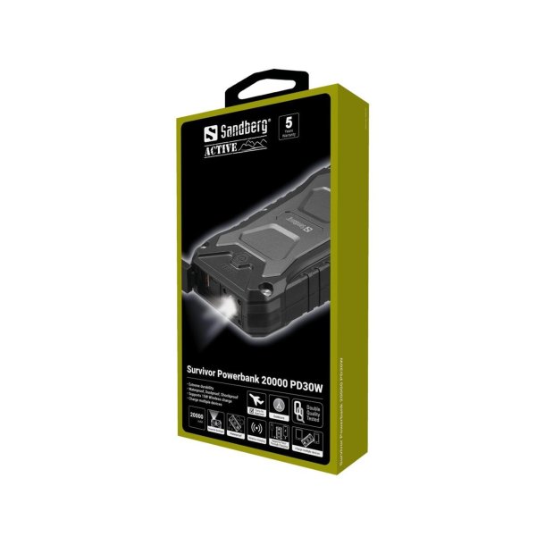 Sandberg Survivor Powerbank 20000 PD30W 