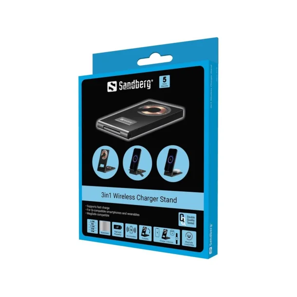 Sandberg 3in1 Wireless Charger Stand