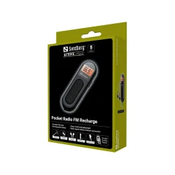 Sandberg Pocket Radio FM Genopladelig