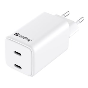Sandberg AC Oplader med dobbelt USB-C PD65W EU
