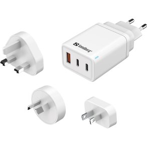 Sandberg 3i1 Rejseoplader USB-C/A 65W