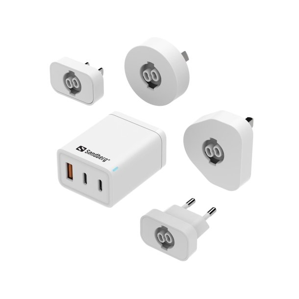 Sandberg 3i1 Rejseoplader USB-C/A 65W