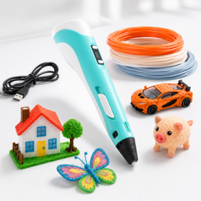 3D pen med LED-display og PLA filament � 12 farver 