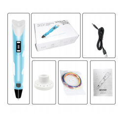 3D pen med LED-display og PLA filament � 12 farver 