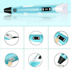 3D pen med LED-display og PLA filament � 12 farver 