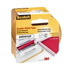 3M Scotch Tppetape - dobbeltklbende, 50 mm x 7m