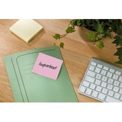 Post-it Recycled Notes � 76x76 mm � 100 ark � 6 blokke � mix farver