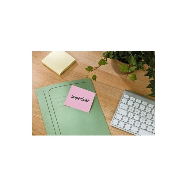Post-it Recycled Notes � 76x76 mm � 100 ark � 6 blokke � mix farver