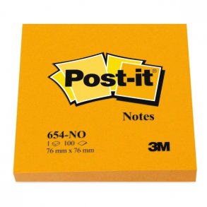 3M Post-it Notes 76x76 mm Neonorange - 6 blokke