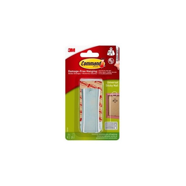 3M Command Stort Universal Billedophng - Metal (1 ophng, 2 store klbestrips)