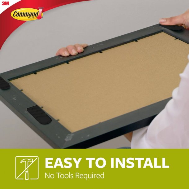 3M Command Klæbestrips til Billedophæng - Sort (4 medium)