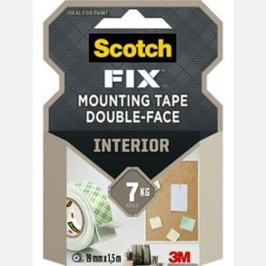 3M Scotch Strong Montage� Tape 19 mm x 1,5 m, hvid 